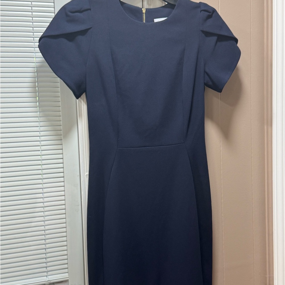 Calvin Klein Classic Navy Midi Dress